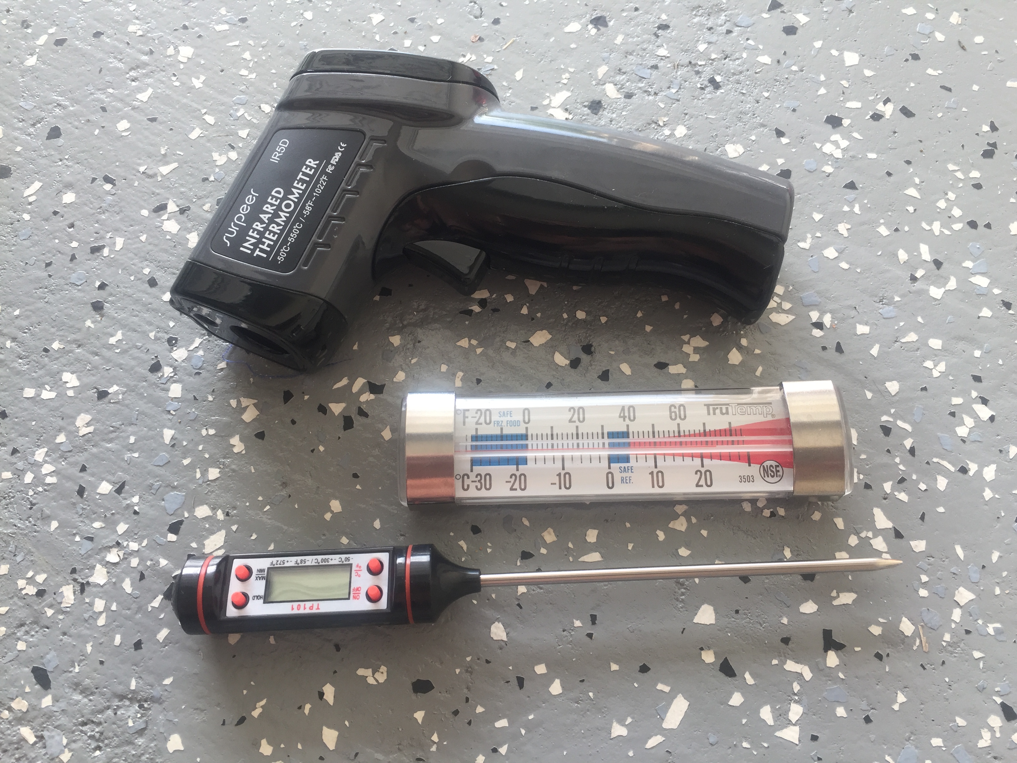 Thermometers used in inspecting motorhomes and RVs